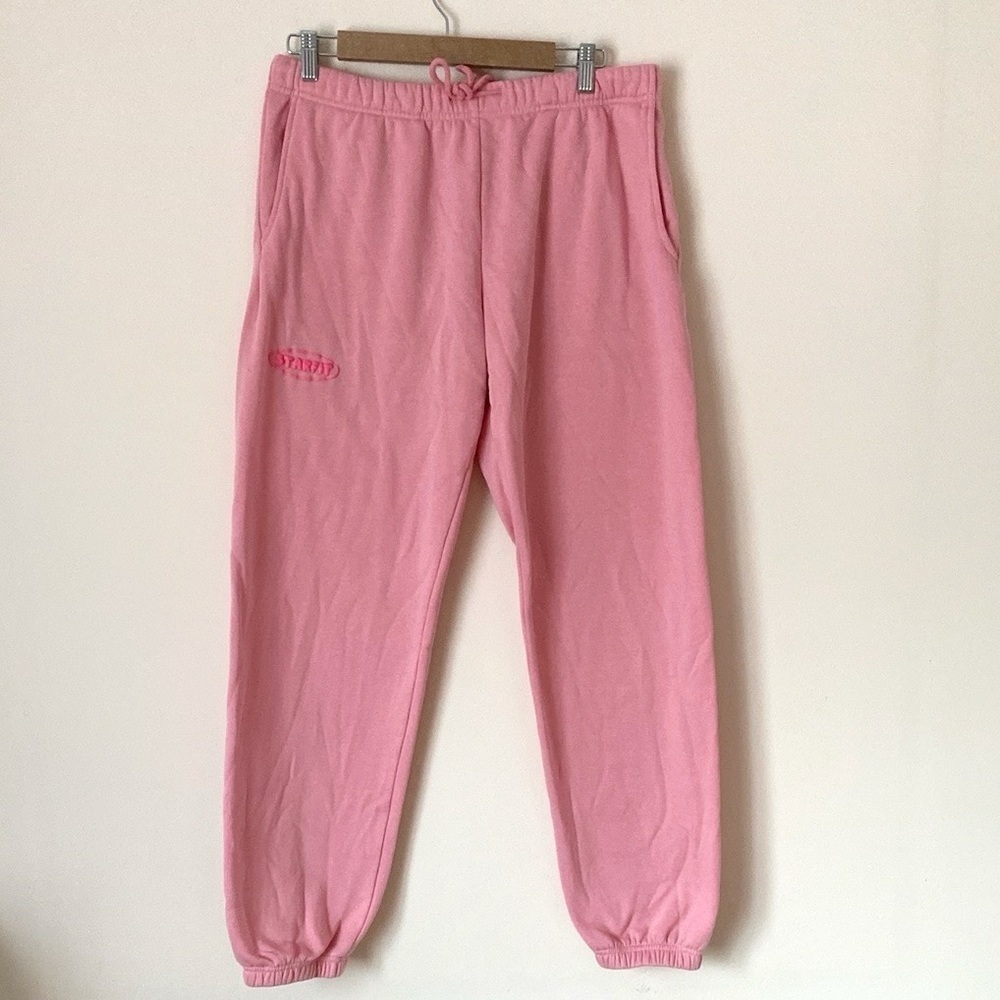 Starfit pink logo sweatpants large